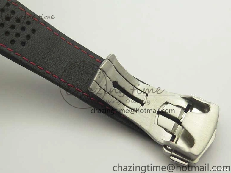 1224 Racing Master Chronometer OMF 1:1 Best Edition Black Dial Orange Hand on Black Leather Strap A Contemporary 7999